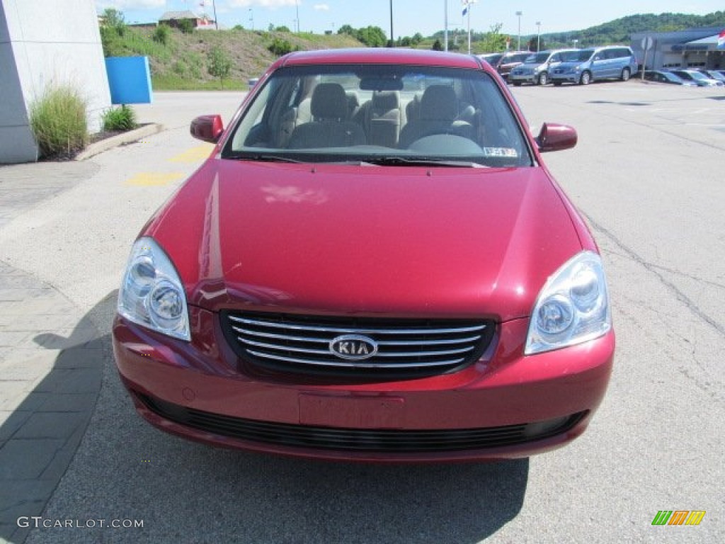 2007 Optima LX - Ruby Red / Beige photo #10