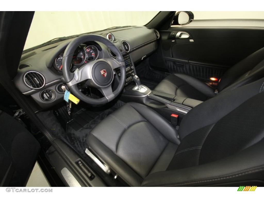 Black Interior 2010 Porsche Boxster Standard Boxster Model Photo #66221850