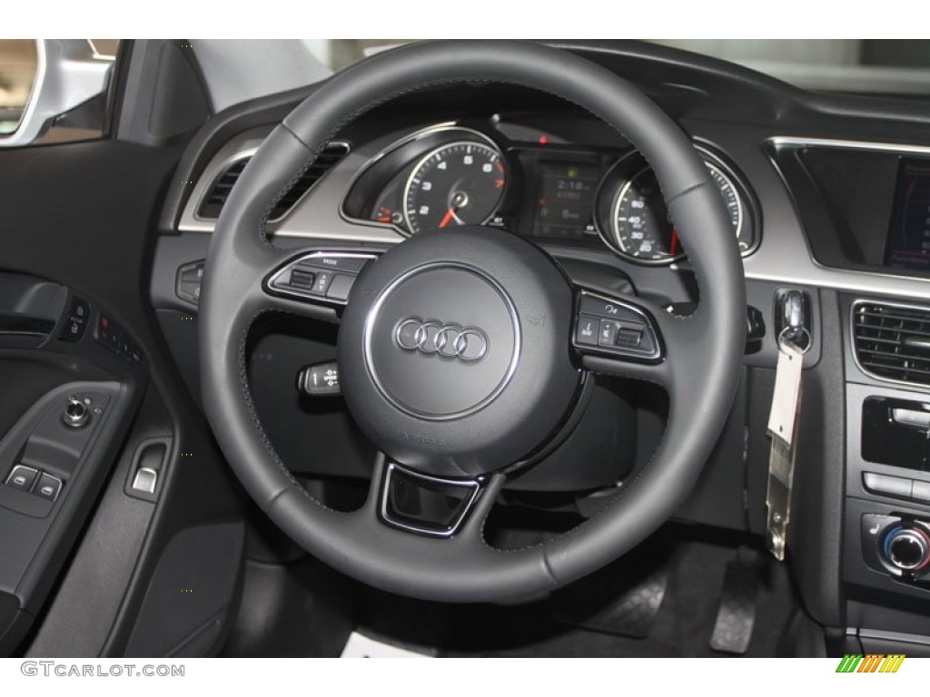 2013 Audi A5 2.0T quattro Coupe Black Steering Wheel Photo #66222913