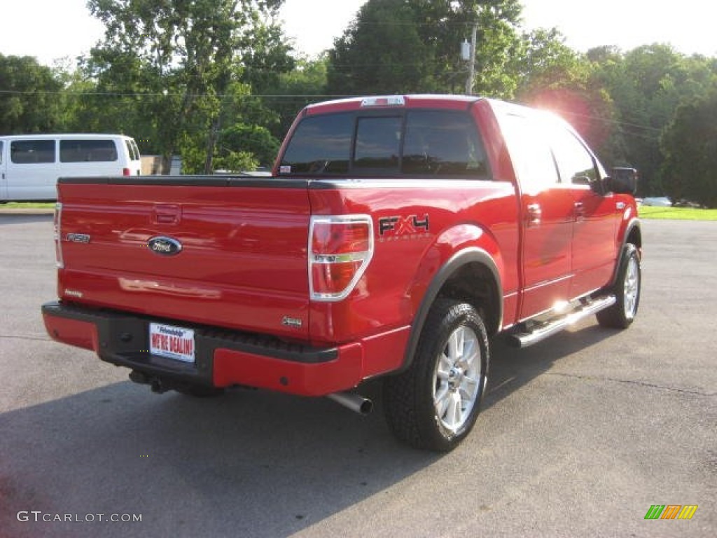 2010 F150 FX4 SuperCrew 4x4 - Vermillion Red / Black photo #6