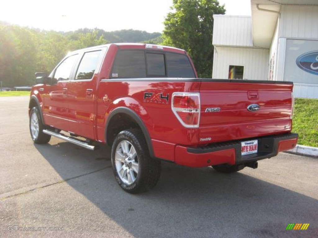 2010 F150 FX4 SuperCrew 4x4 - Vermillion Red / Black photo #7