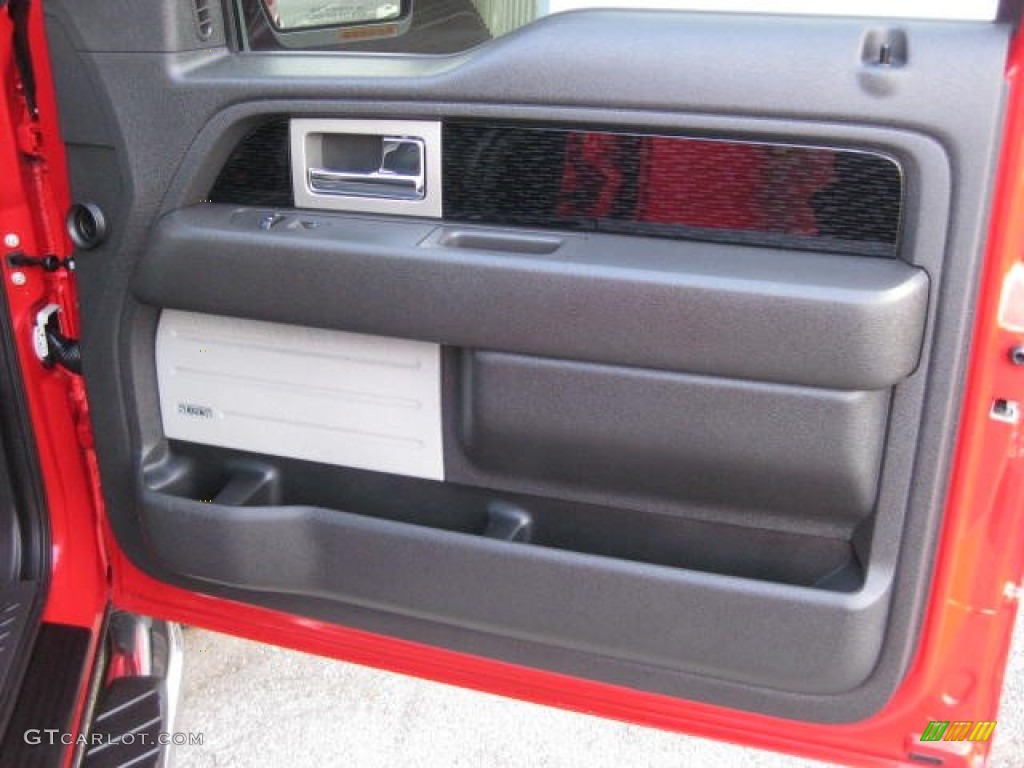 2010 Ford F150 FX4 SuperCrew 4x4 Black Door Panel Photo #66225023
