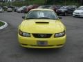 2001 Zinc Yellow Metallic Ford Mustang GT Coupe  photo #3