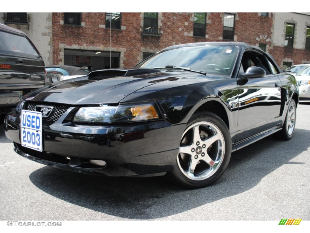 2003 Mustang GT Convertible - Black / Dark Charcoal photo #1