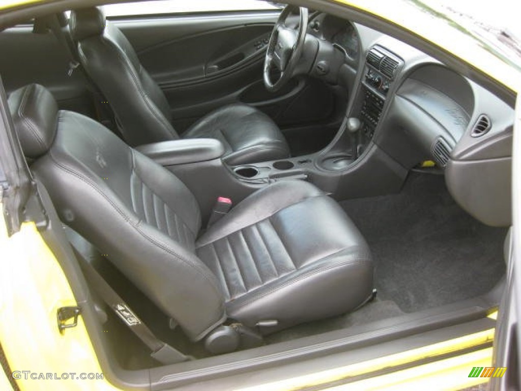 2001 Mustang GT Coupe - Zinc Yellow Metallic / Dark Charcoal photo #20
