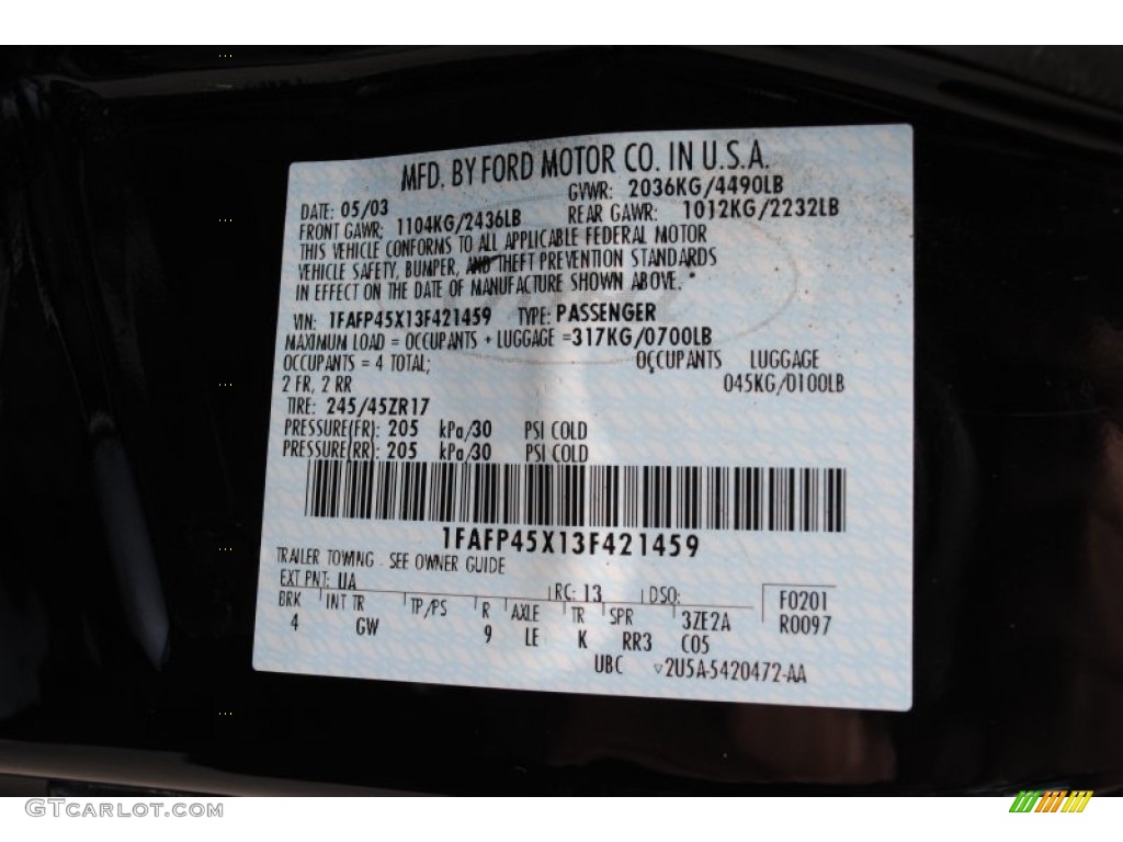 2003 Mustang GT Convertible - Black / Dark Charcoal photo #18