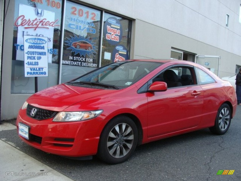 2009 Civic EX Coupe - Rallye Red / Black photo #1