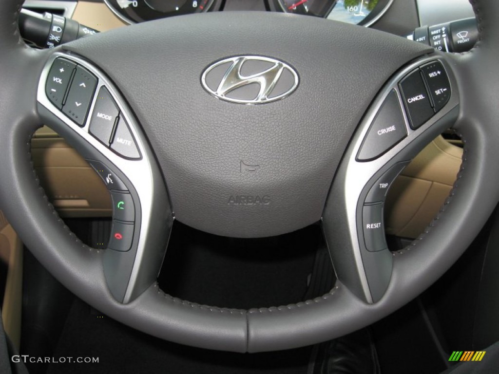 2013 Elantra Limited - Desert Bronze / Beige photo #28
