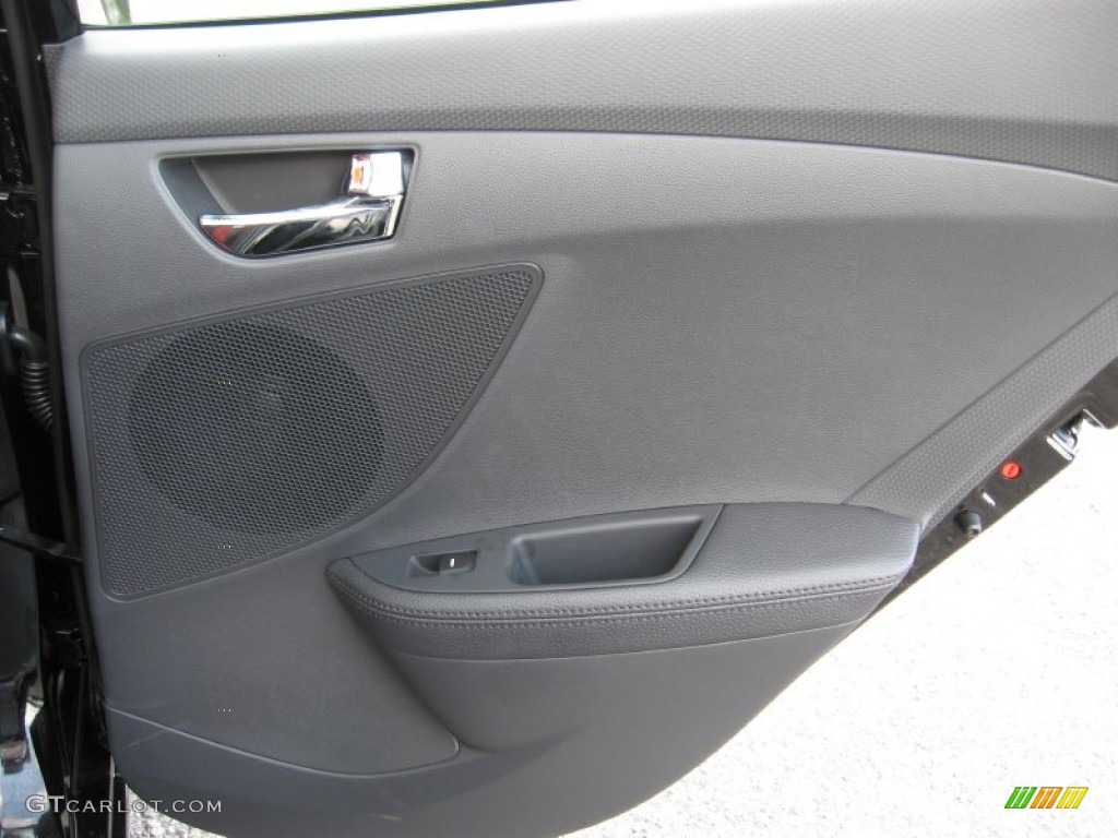 2012 Hyundai Veloster Standard Veloster Model Black/Red Door Panel Photo #66227033