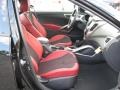 Black/Red 2012 Hyundai Veloster Standard Veloster Model Interior Color
