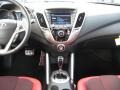 Black/Red 2012 Hyundai Veloster Standard Veloster Model Dashboard