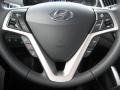 2012 Hyundai Veloster Black/Red Interior Steering Wheel Photo