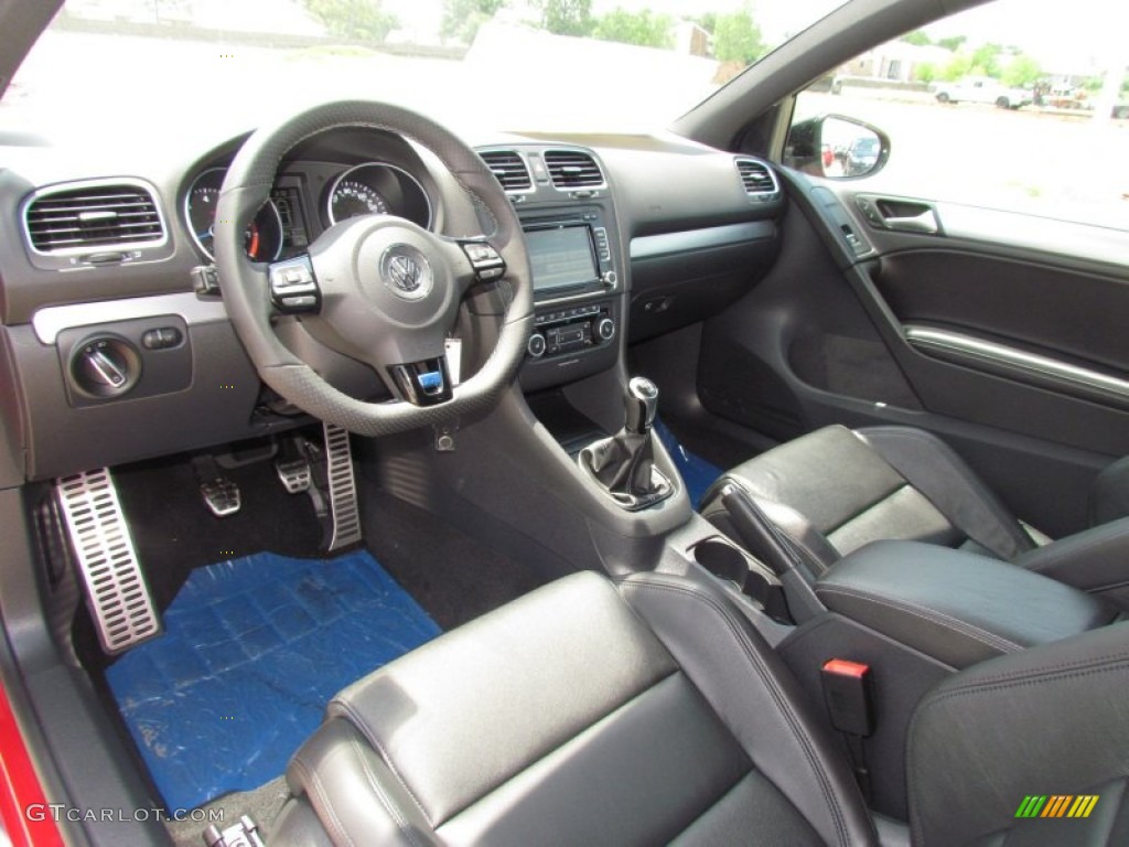 R Titan Black Leather Interior 2012 Volkswagen Golf R 2 Door 4Motion Photo #66228462