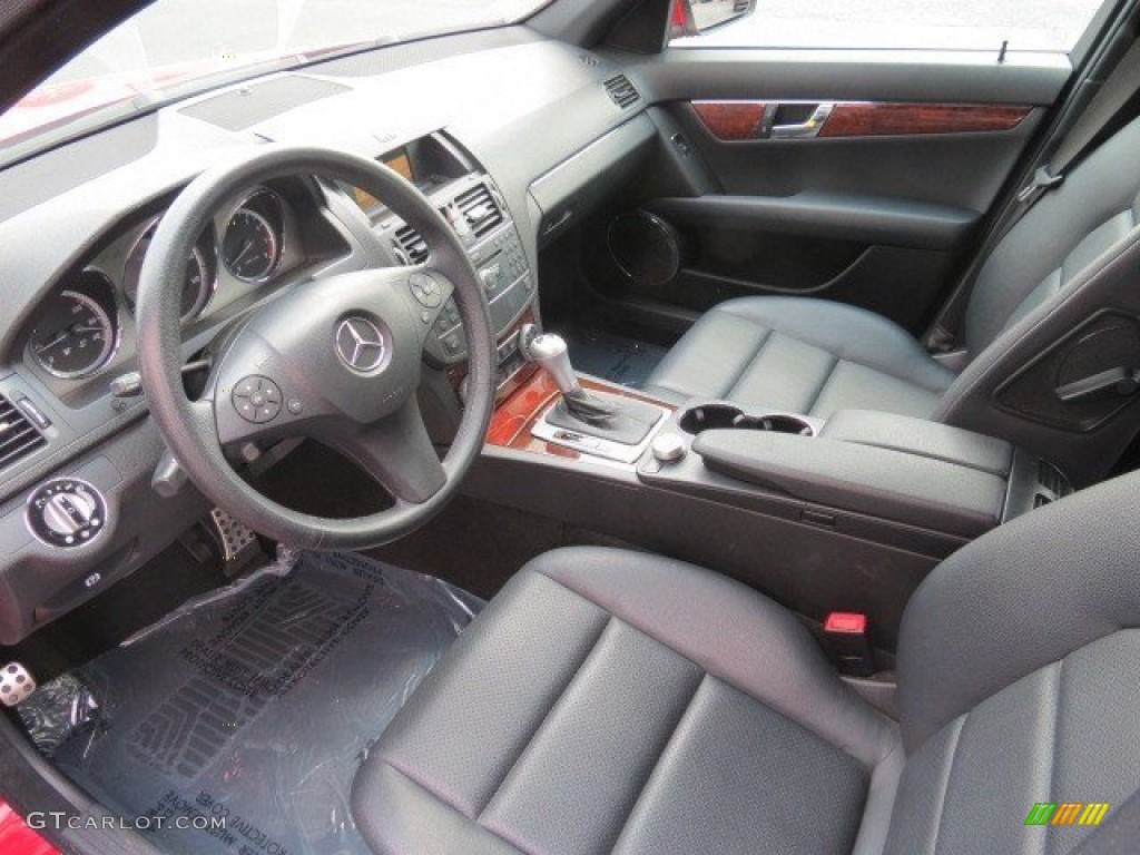Black Interior 2009 Mercedes-Benz C 300 Sport Photo #66229499