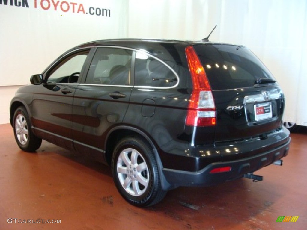 2009 CR-V EX 4WD - Crystal Black Pearl / Ivory photo #6