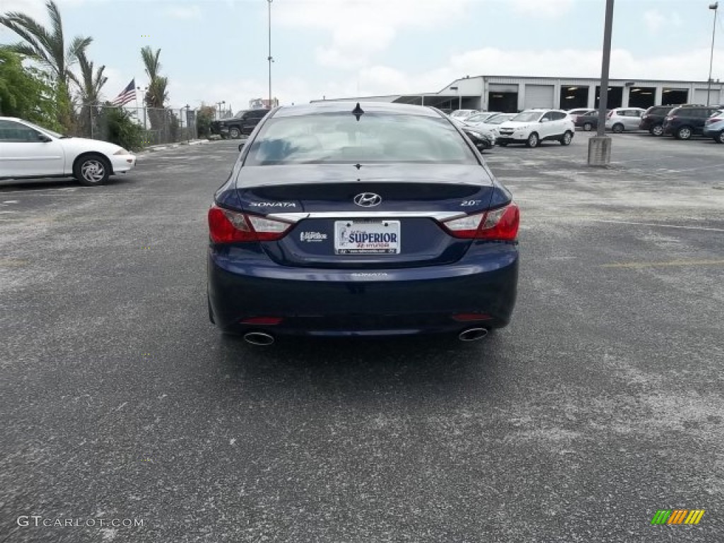 2013 Sonata SE 2.0T - Indigo Night Blue / Gray photo #3