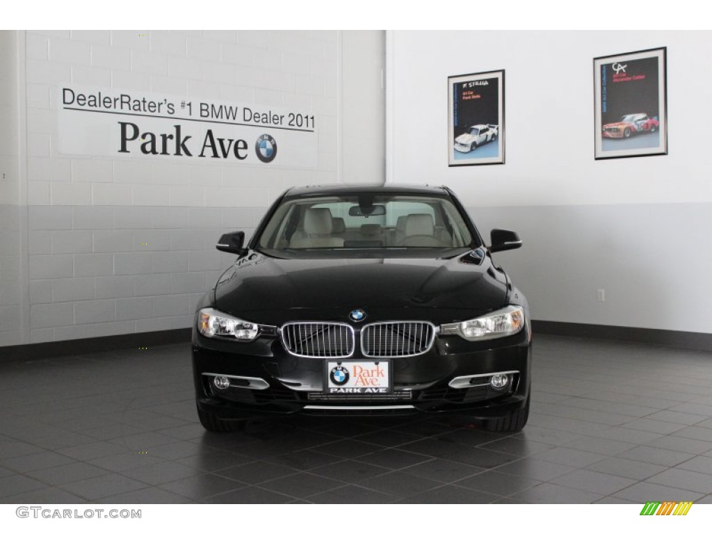 2012 3 Series 328i Sedan - Black Sapphire Metallic / Oyster/Dark Oyster photo #1