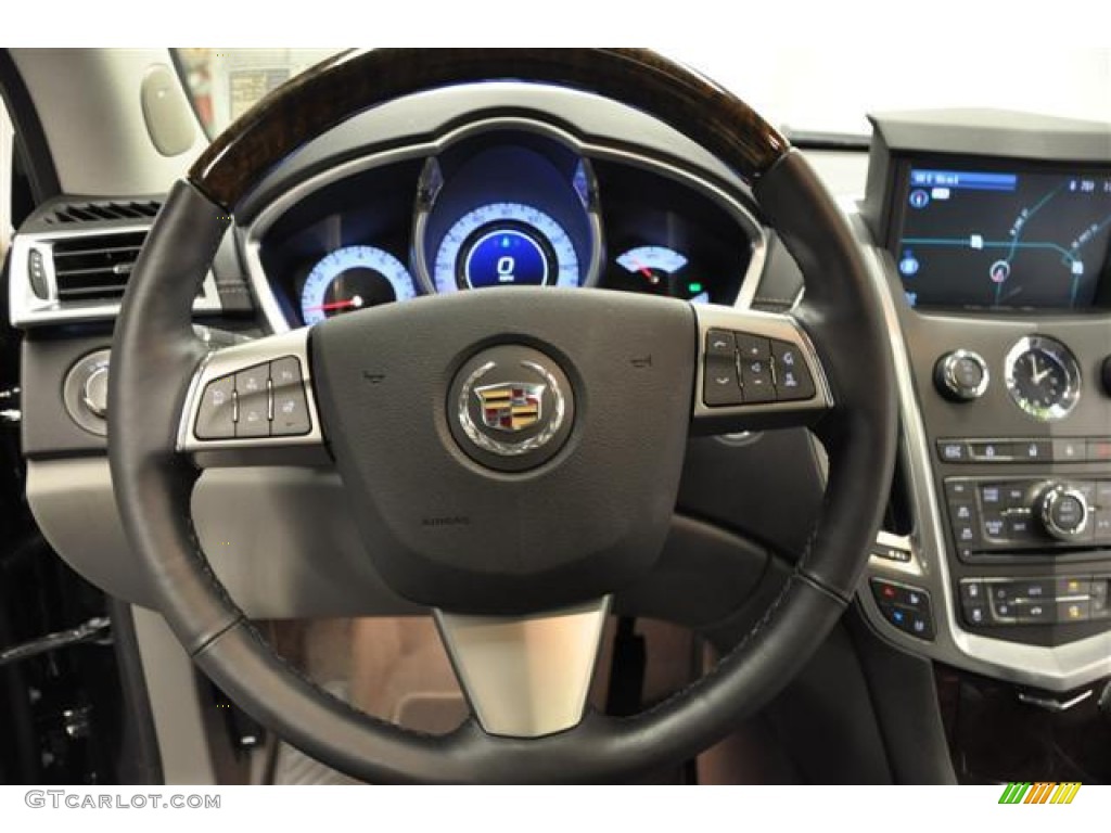 2012 Cadillac SRX Premium AWD Titanium/Ebony Steering Wheel Photo #66234198