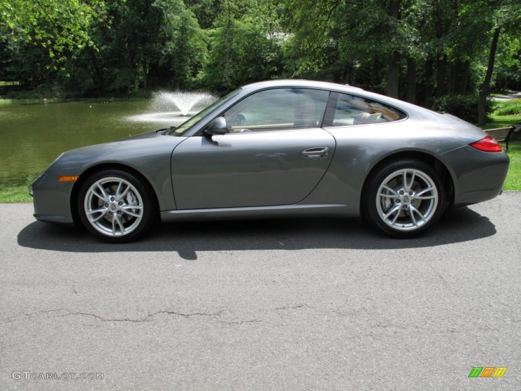 Meteor Grey Metallic 2009 Porsche 911 Carrera Coupe Exterior Photo #66234579