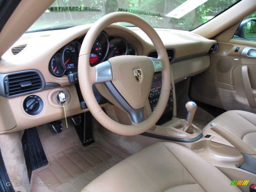 Sand Beige Interior 2009 Porsche 911 Carrera Coupe Photo #66234696