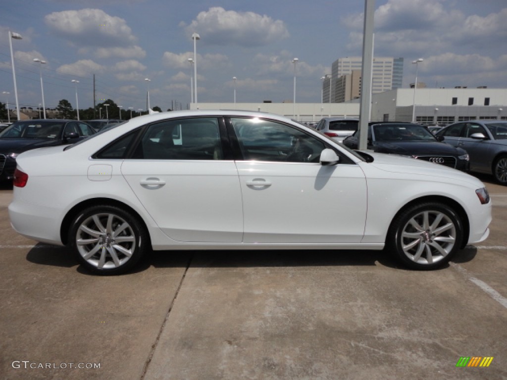 2013 A4 2.0T quattro Sedan - Ibis White / Velvet Beige/Moor Brown photo #5