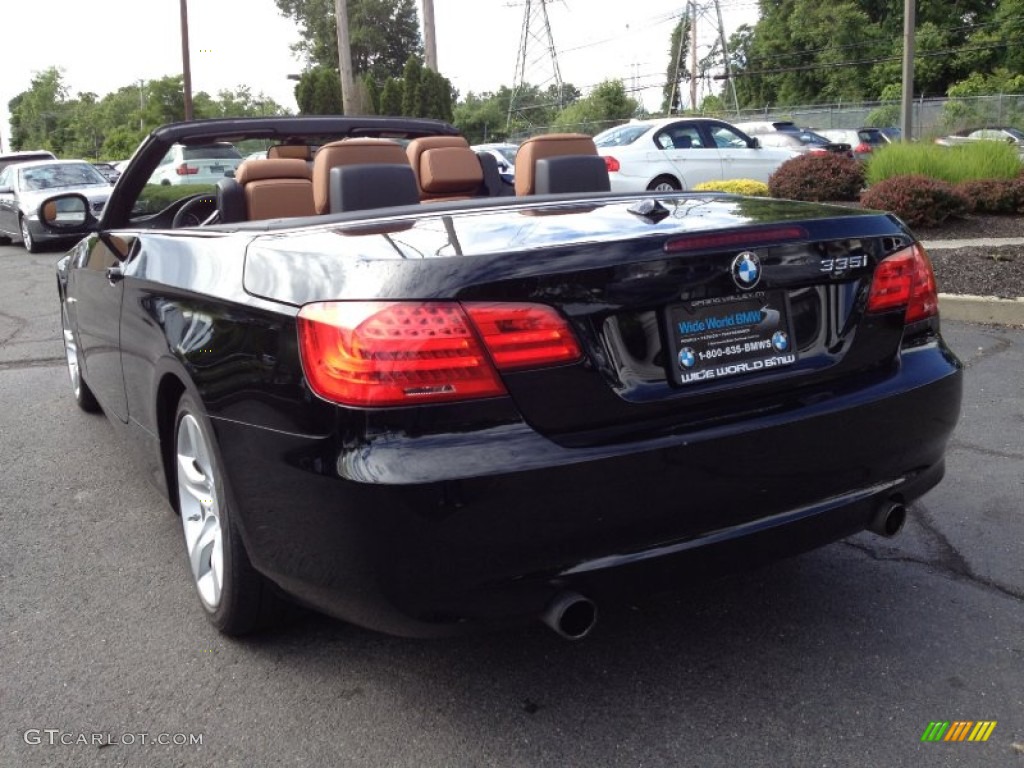 2011 3 Series 335i Convertible - Jet Black / Saddle Brown Dakota Leather photo #7