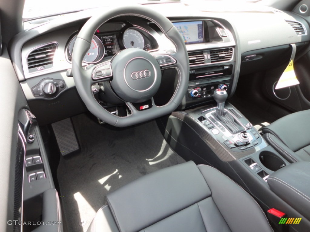 Black Interior 2013 Audi S5 3.0 TFSI quattro Convertible Photo #66235584