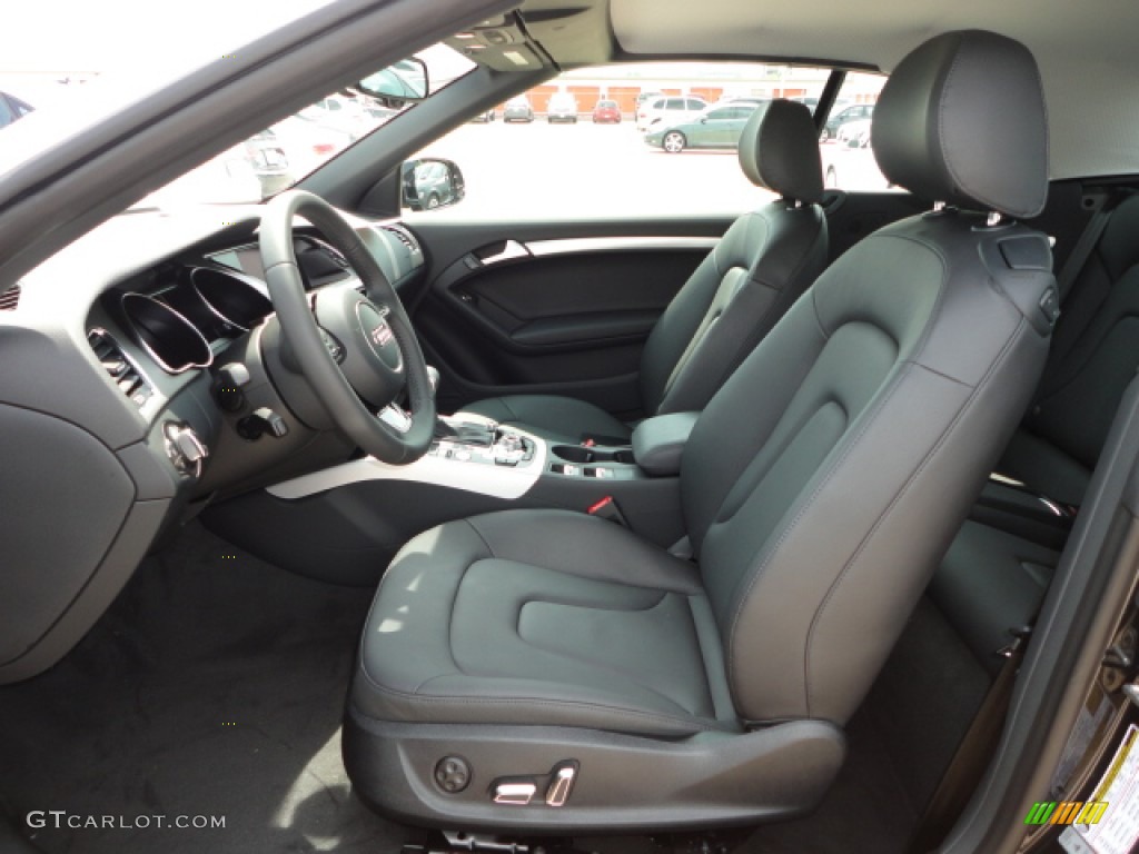 Black Interior 2013 Audi A5 2.0T Cabriolet Photo #66235647
