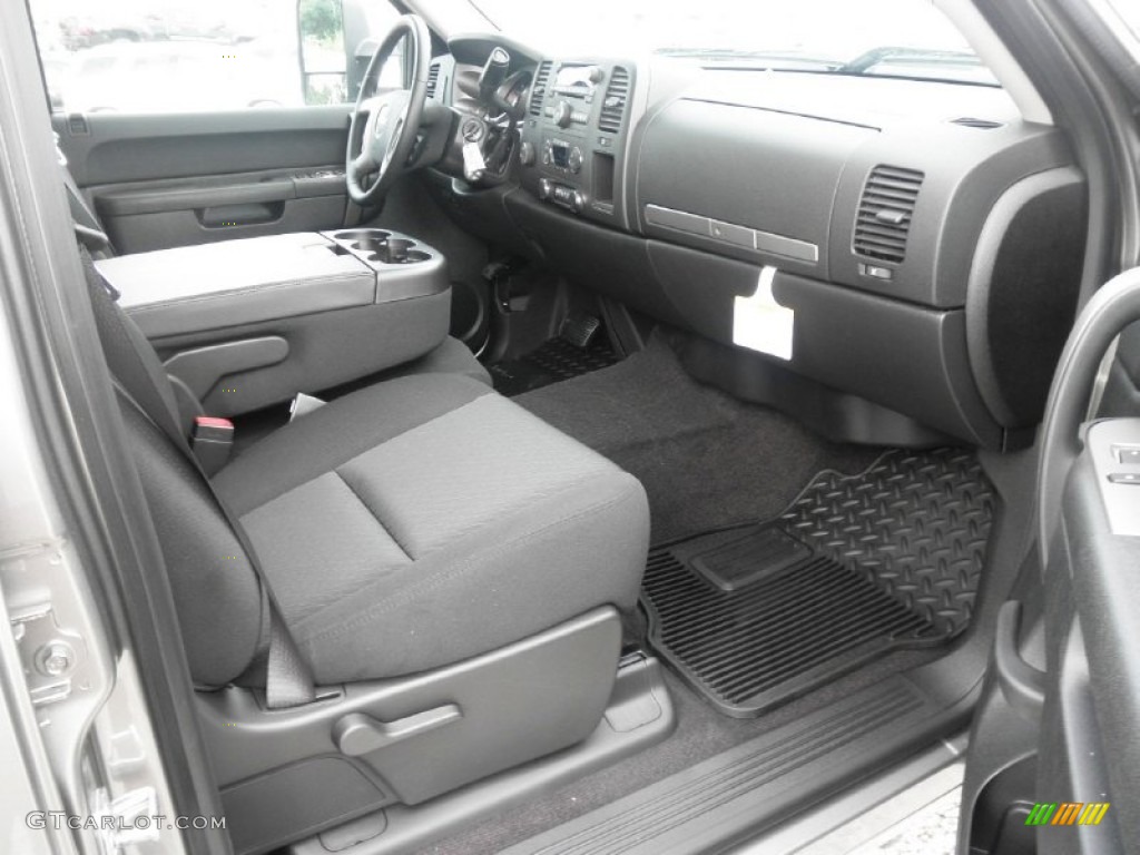 Ebony Interior 2012 GMC Sierra 3500HD SLE Crew Cab 4x4 Photo #66236624