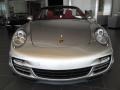 2012 Platinum Silver Metallic Porsche 911 Turbo Cabriolet  photo #2