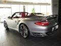 2012 Platinum Silver Metallic Porsche 911 Turbo Cabriolet  photo #3