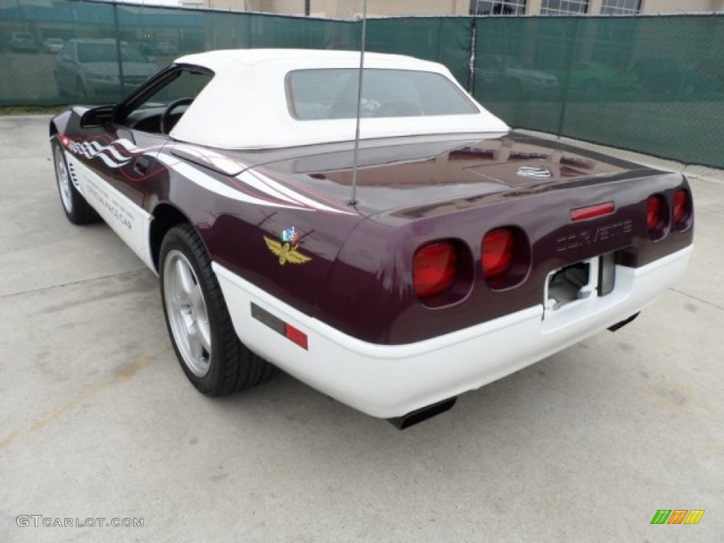 1995 Corvette Indianapolis 500 Pace Car Convertible - Dark Purple Metallic/Arctic White / Black/Purple photo #5