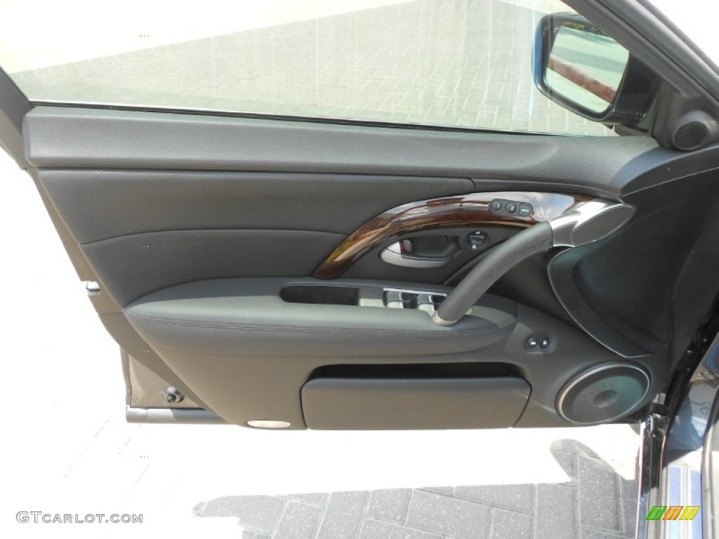 2012 Acura RL SH-AWD Technology Ebony Door Panel Photo #66245626