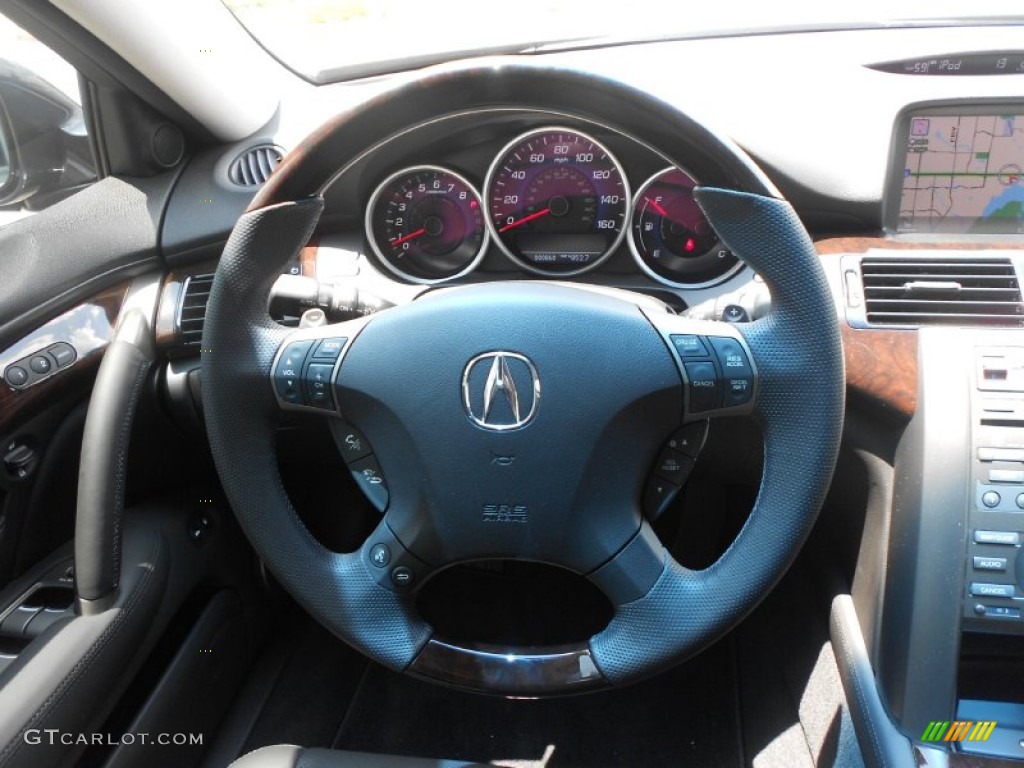 2012 Acura RL SH-AWD Technology Ebony Steering Wheel Photo #66245683