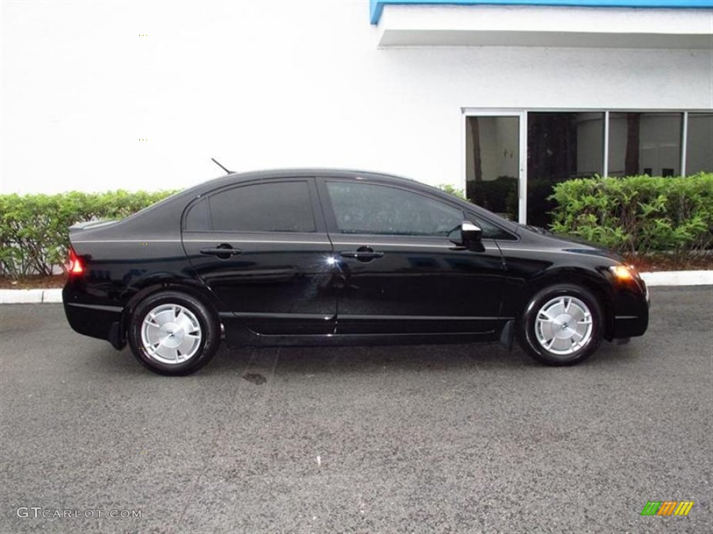 Crystal Black Pearl 2011 Honda Civic Hybrid Sedan Exterior Photo #66245791