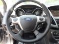 Charcoal Black 2012 Ford Focus Titanium 5-Door Steering Wheel