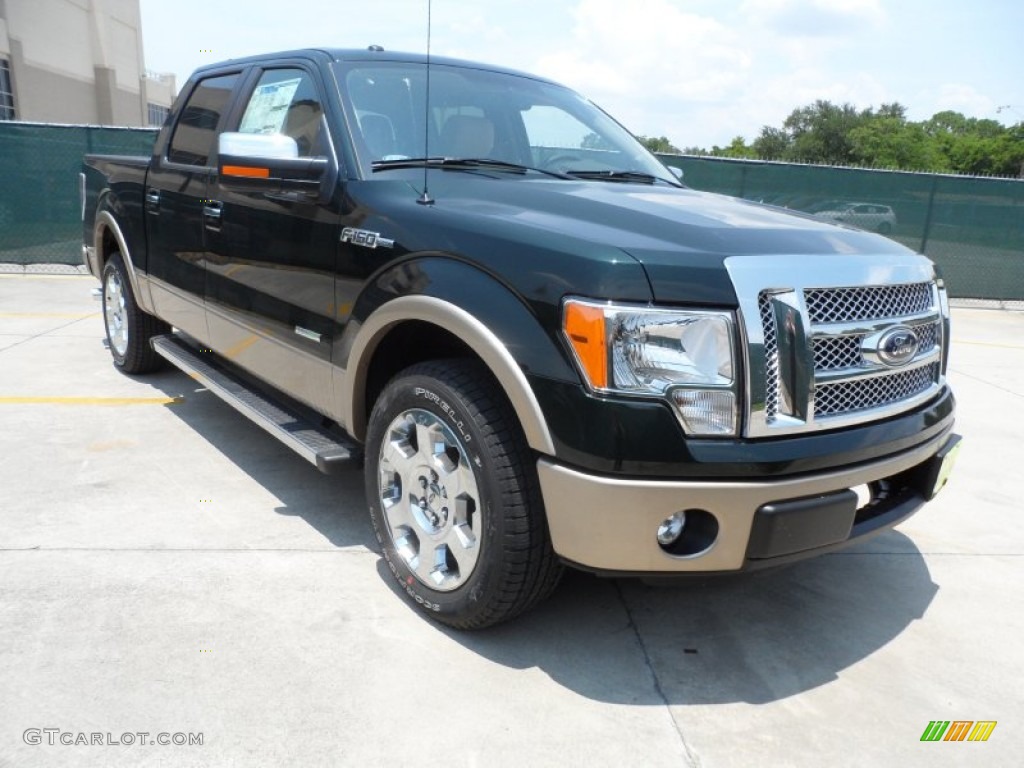 Green Gem Metallic 2012 Ford F150 Lariat SuperCrew Exterior Photo #66249116