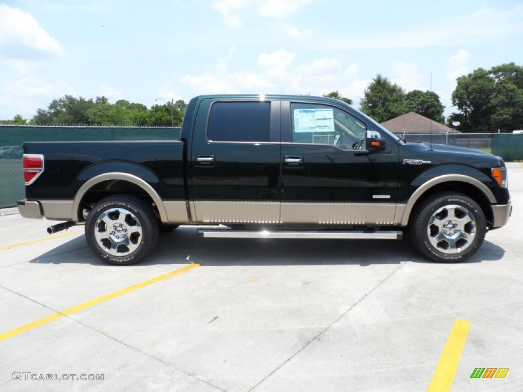 Green Gem Metallic 2012 Ford F150 Lariat SuperCrew Exterior Photo #66249125