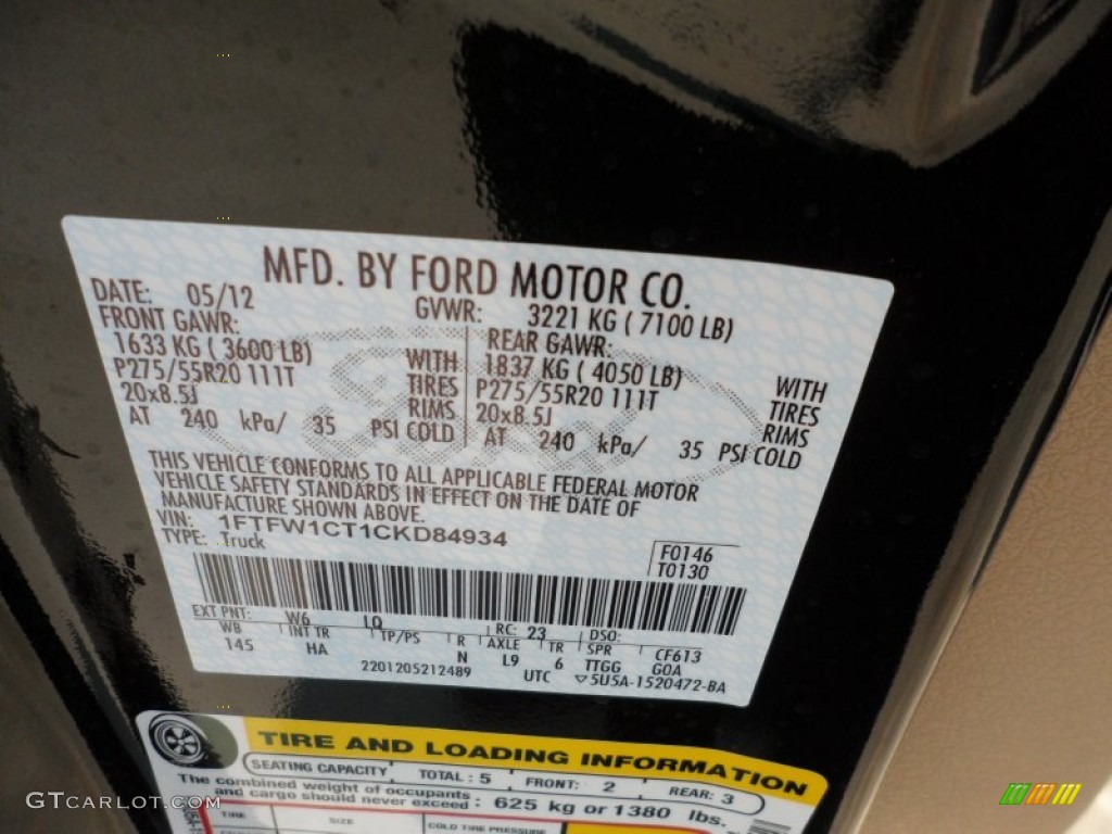 2012 Ford F150 Lariat SuperCrew Parts Photos
