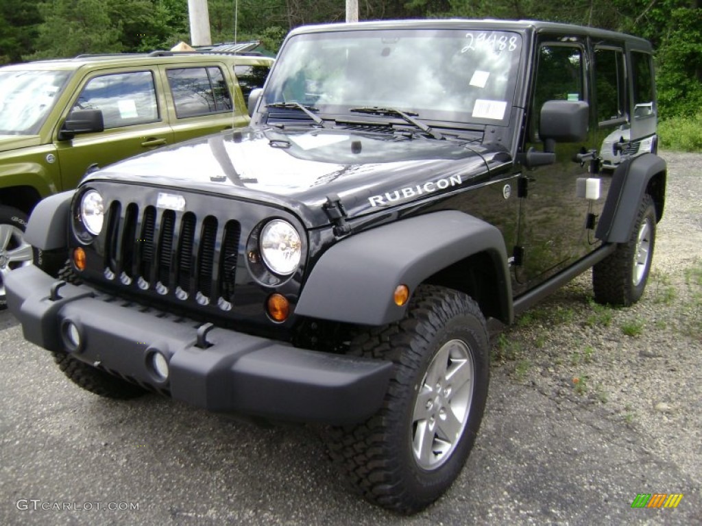 Black 2012 Jeep Wrangler Unlimited Rubicon 4x4 Exterior Photo #66249683