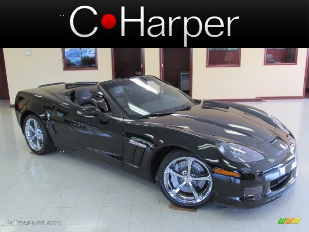 2010 Corvette Grand Sport Convertible - Black / Ebony Black photo #1