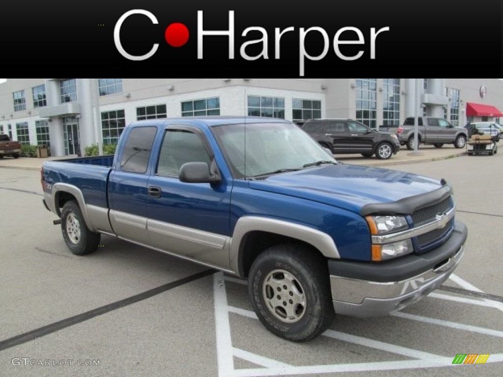 2003 Silverado 1500 Z71 Extended Cab 4x4 - Arrival Blue Metallic / Dark Charcoal photo #1