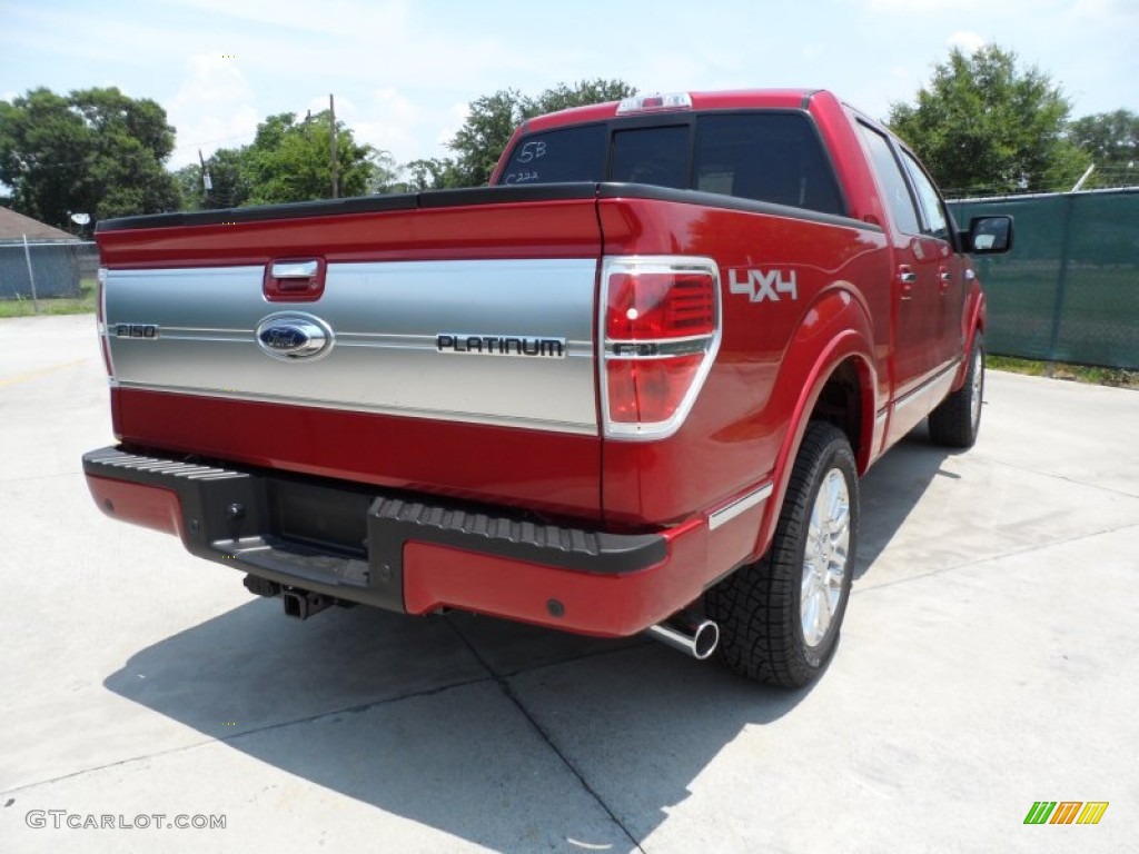 Red Candy Metallic 2012 Ford F150 Platinum SuperCrew 4x4 Exterior Photo #66250550