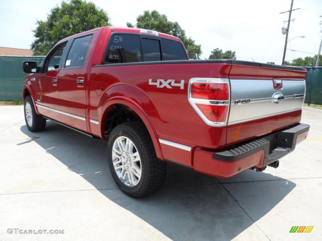 Red Candy Metallic 2012 Ford F150 Platinum SuperCrew 4x4 Exterior Photo #66250565