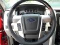 Platinum Steel Gray/Black Leather Steering Wheel Photo for 2012 Ford F150 #66250880