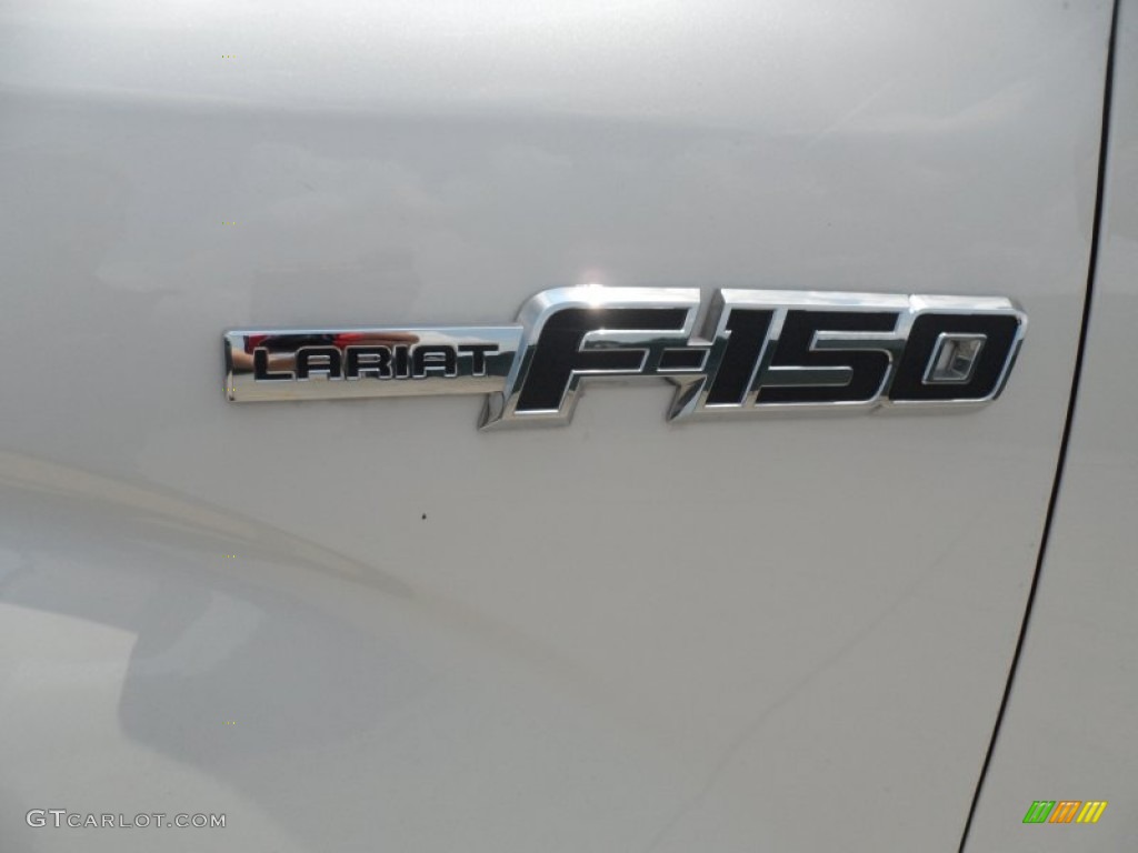 2012 F150 Lariat SuperCrew - White Platinum Metallic Tri-Coat / Black photo #13