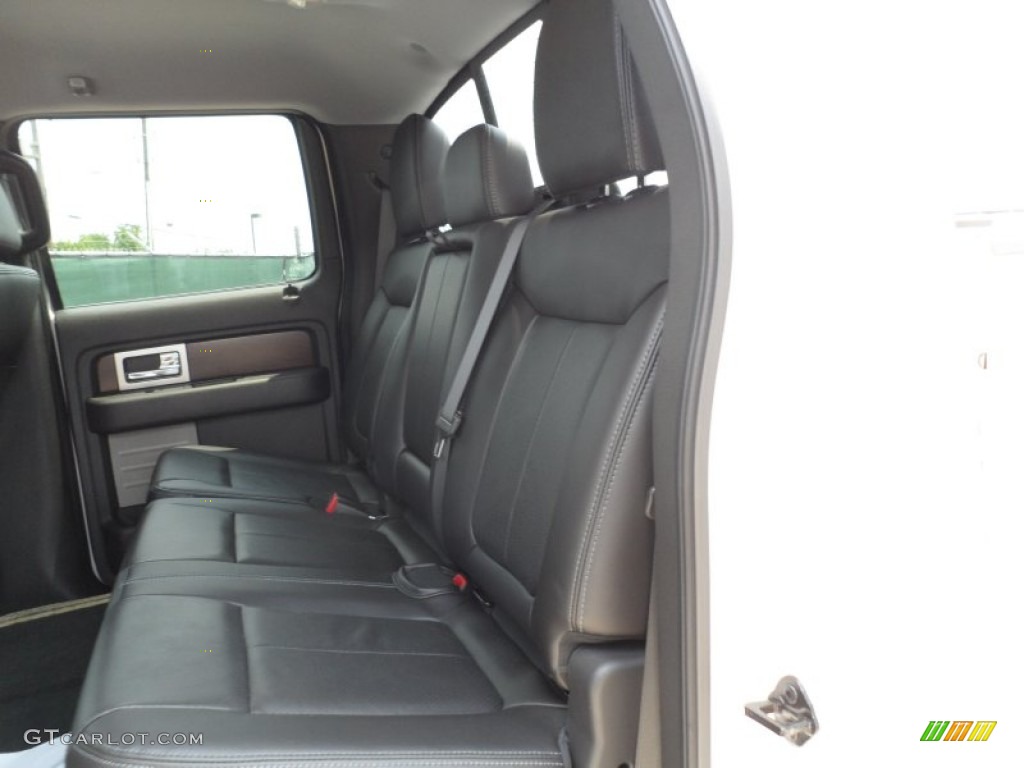 Black Interior 2012 Ford F150 Lariat SuperCrew Photo #66251869
