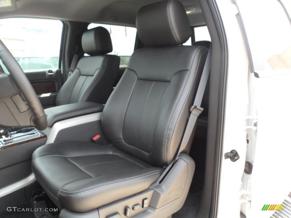 Black Interior 2012 Ford F150 Lariat SuperCrew Photo #66251900
