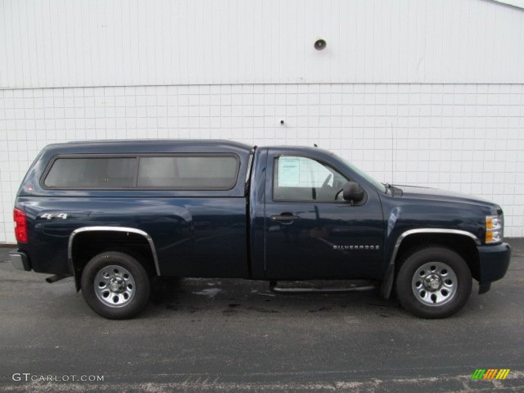 2009 Silverado 1500 LS Regular Cab 4x4 - Imperial Blue Metallic / Dark Titanium photo #2