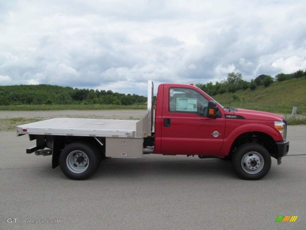 Vermillion Red 2012 Ford F350 Super Duty XL Regular Cab 4x4 Chassis Exterior Photo #66252149